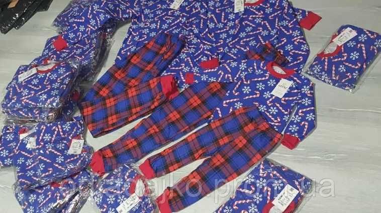 Новорічні дитячі піжами фемілі лук нові