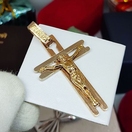 Новый золотое крест. Baraka 585"  без вставок