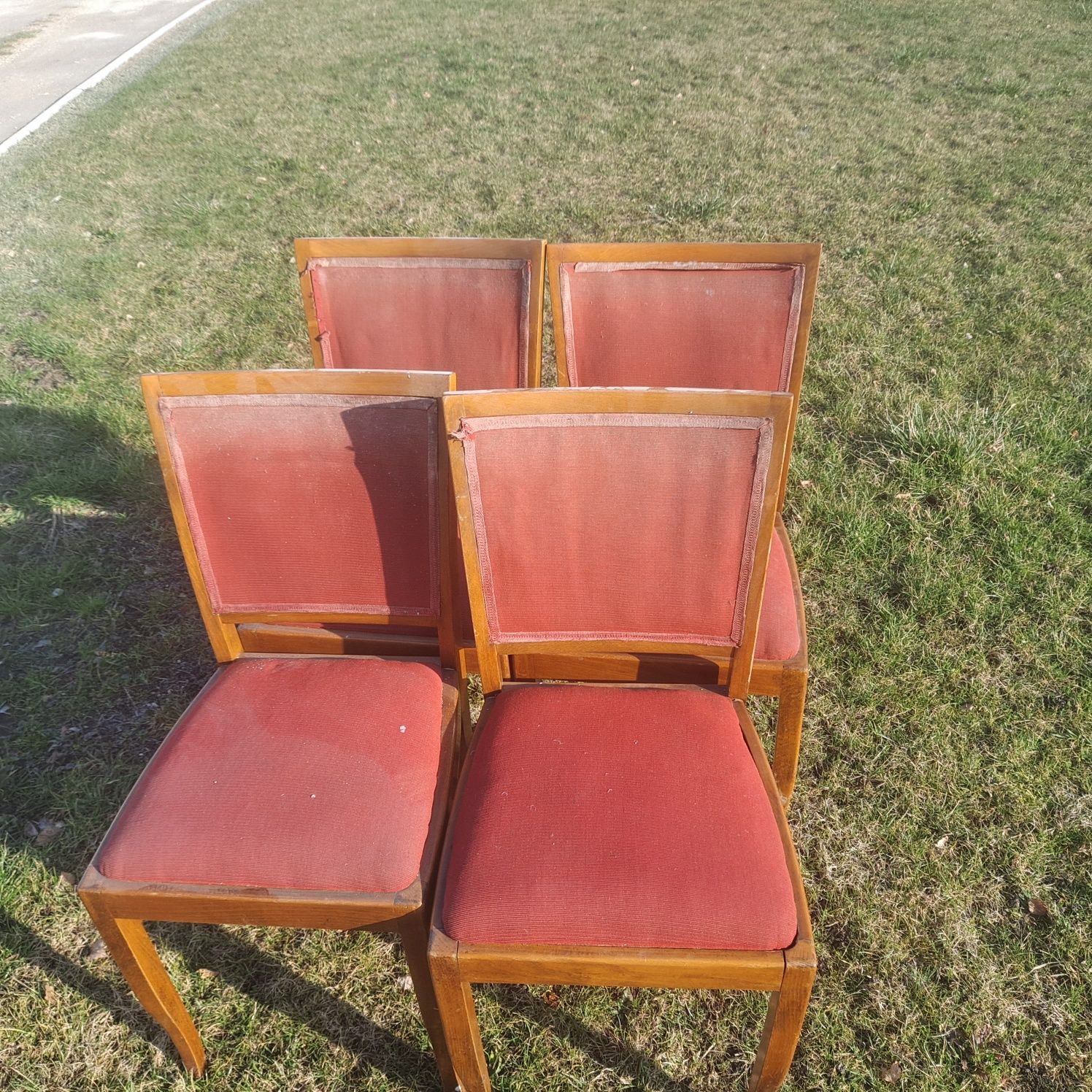 Krzesło tapicerowane PRL 4szt
