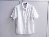 Biała bawełniana koszula bluzka vintage haftowana EWM 40