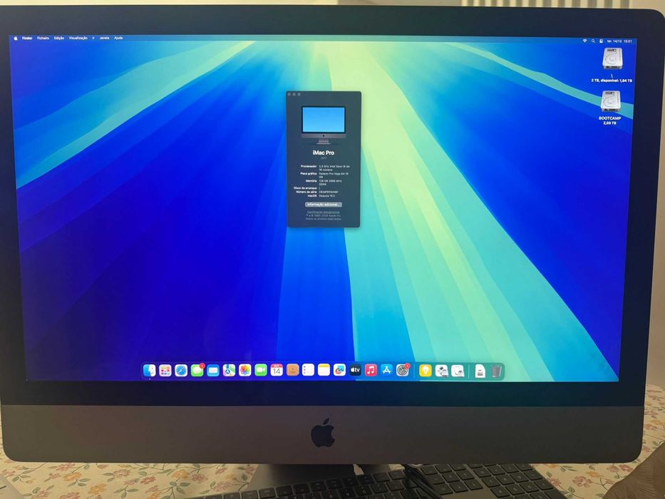 Apple iMac Pro - 27", Intel Xeon W, 128GB RAM, 64 GB GRAFICa, 4TB SDD