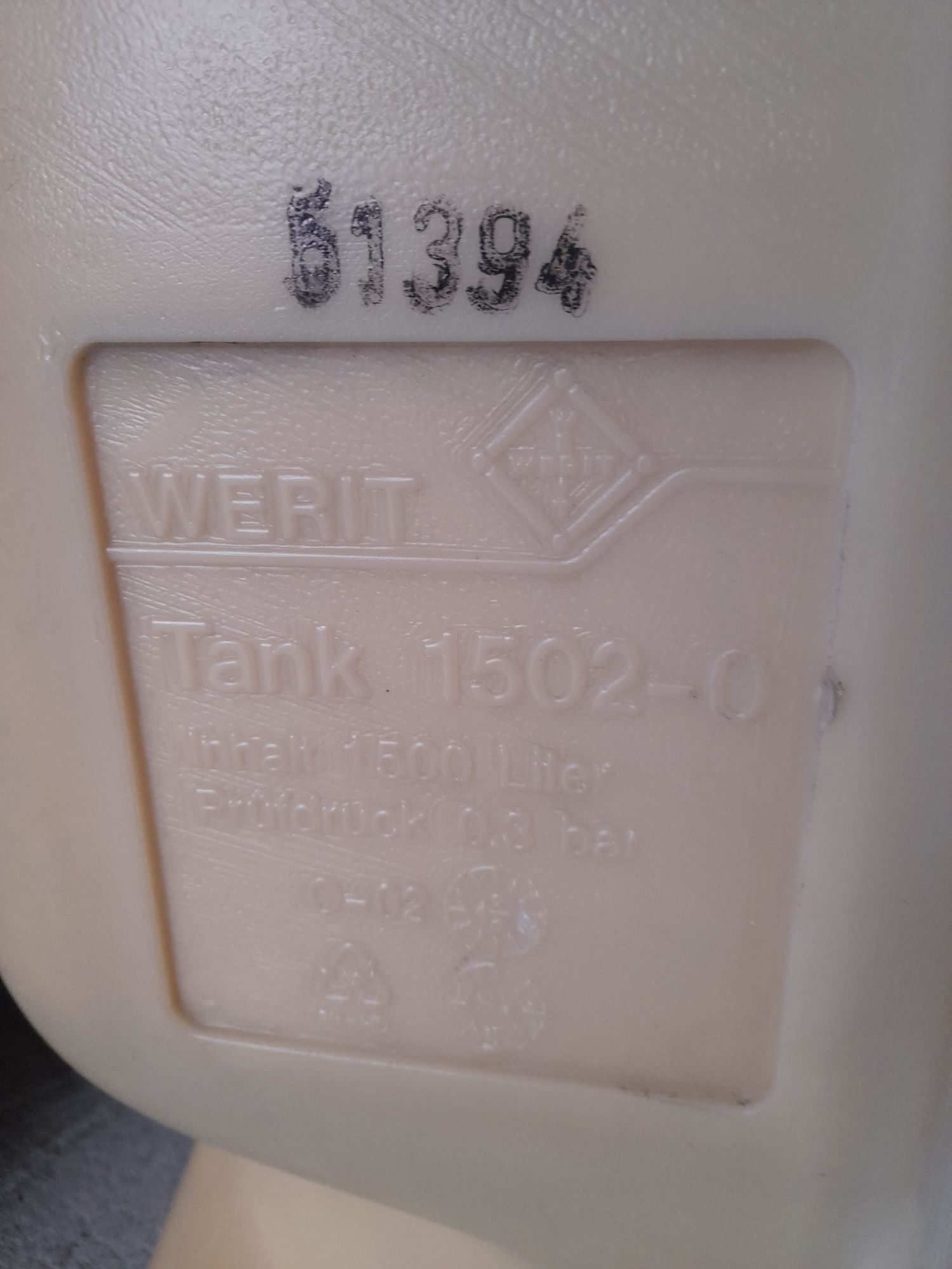 Zbiornik 1500 lit Werit Na Olej opałowy wraz z pompą