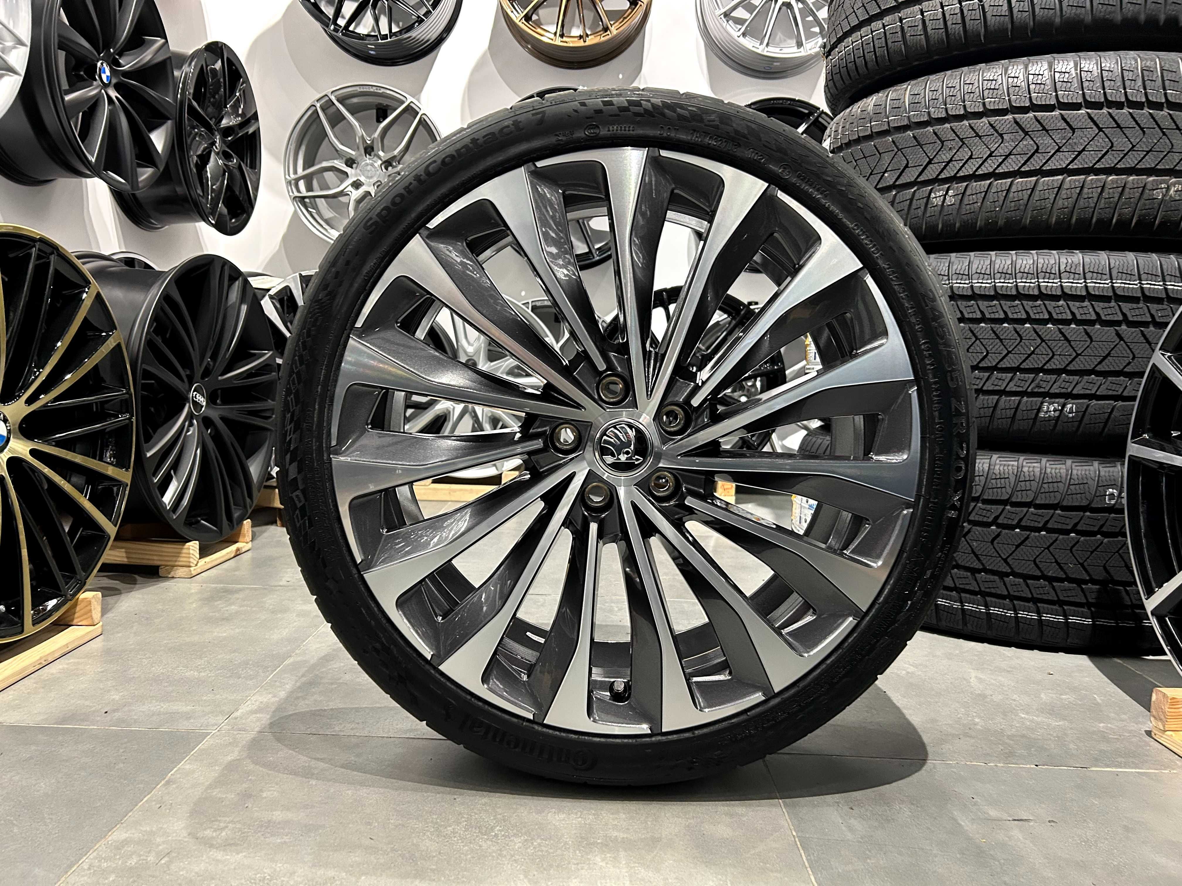 Oryginalne koła aluminiowe 20 5x112 SKODA Superb IV VW Passat B9 TPMS