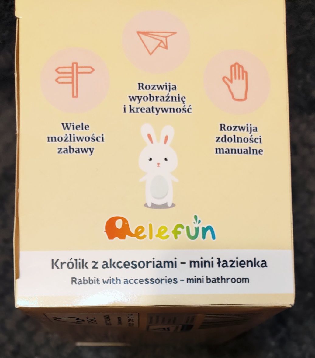 Elefun Królik z akcesoriami Mini Łazienka Figurka Króliczek