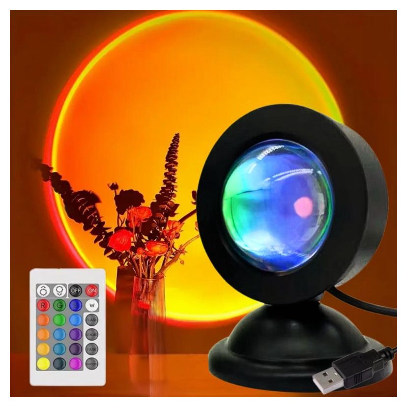Проекційний міні світильник Sunset Lamp  проектор RGB лампа HA-119