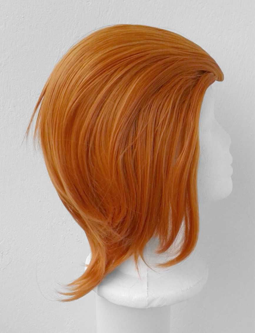 X-men Xmen Raven ruda pomarańczowa peruka bez grzywki zaczesana wig