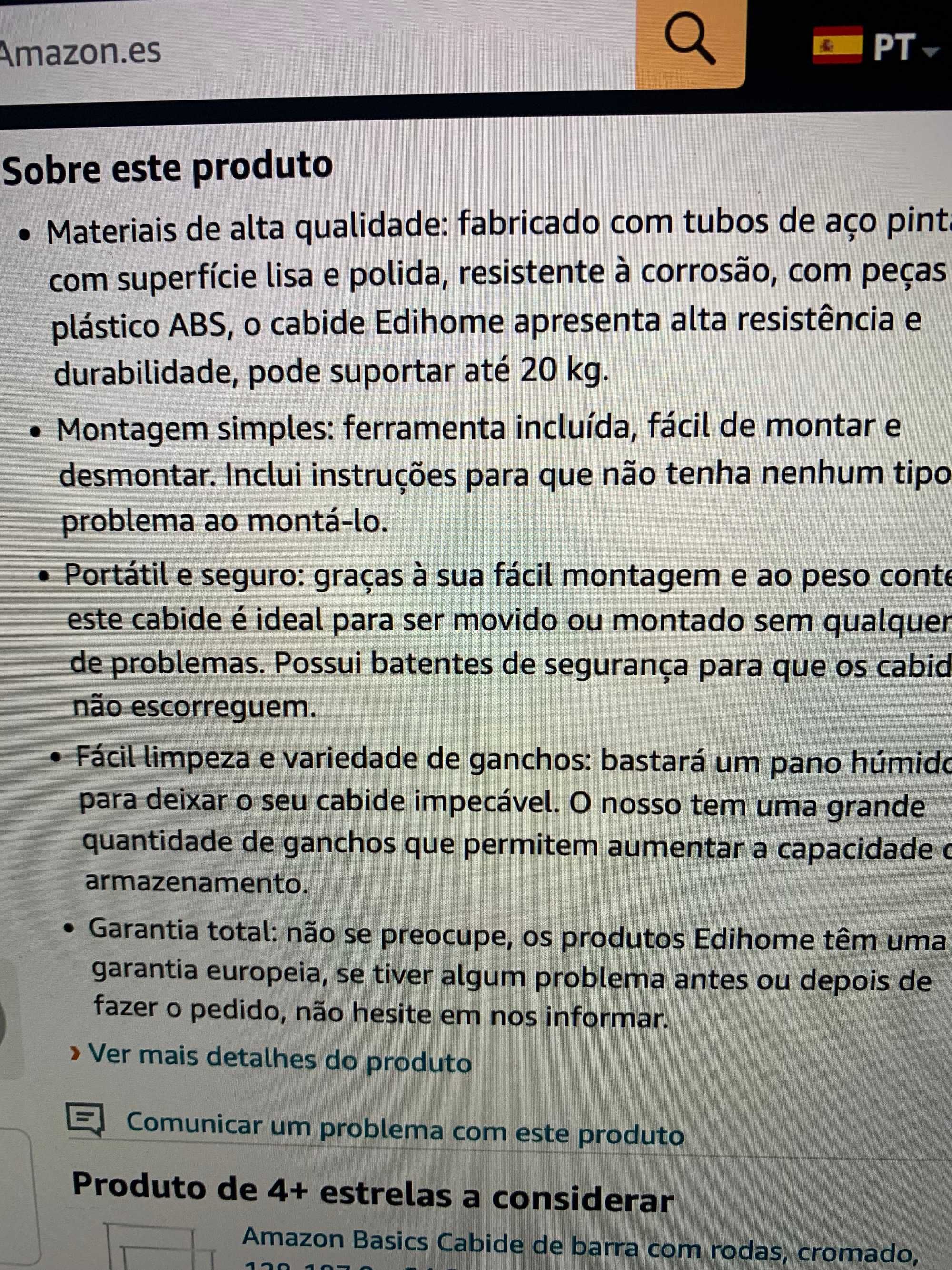 Hasta  para roupa   1x usado     quase novo