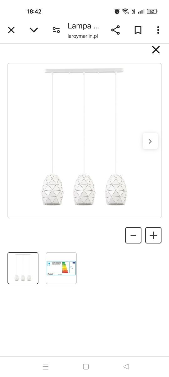 Lampa wisząca biała Harley nad stół do salonu jadalni