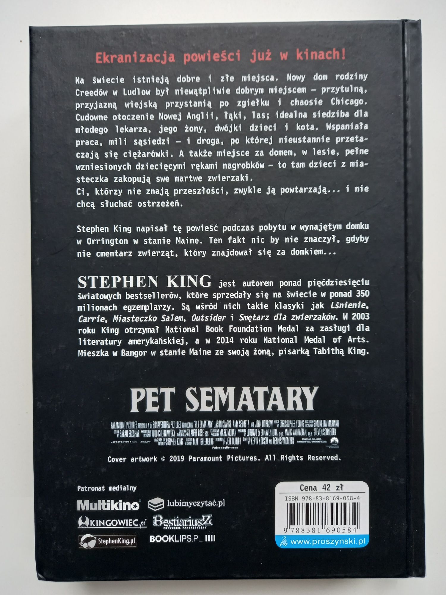 Smętarz dla zwierząt Stephen King