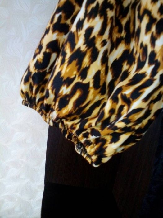 Платье леопардовое длинное