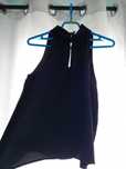 Top de cetim preto
