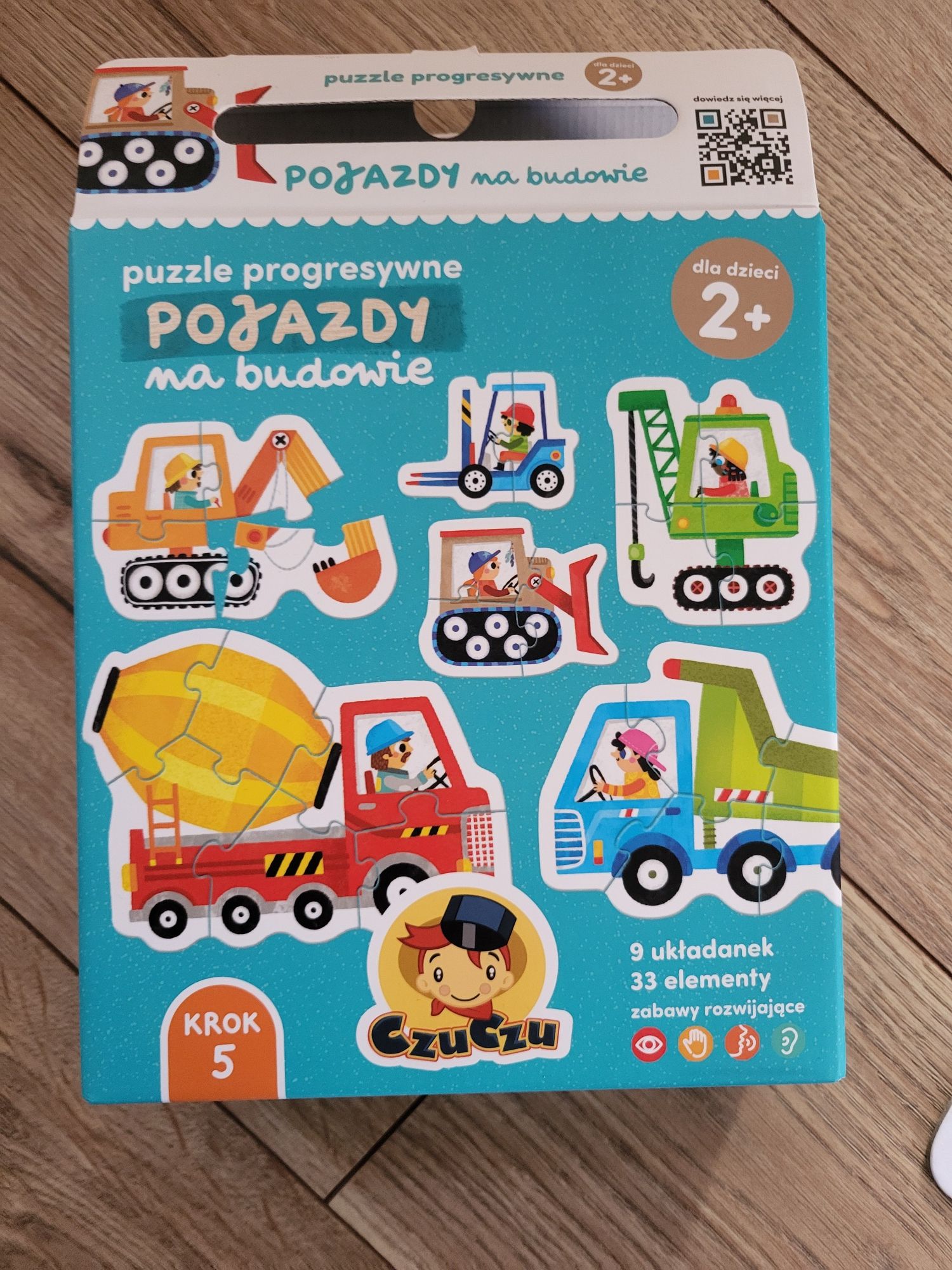 Puzzle progresywne pojazdy na budowe