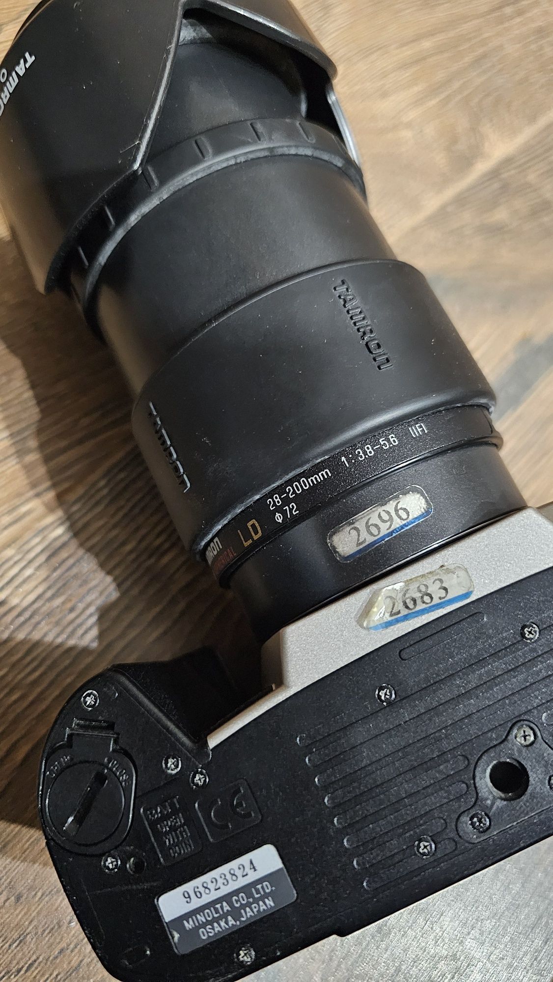 Aparat fotograficzny Minolta Dynax 505si obiektyw Tamron 28-200mm