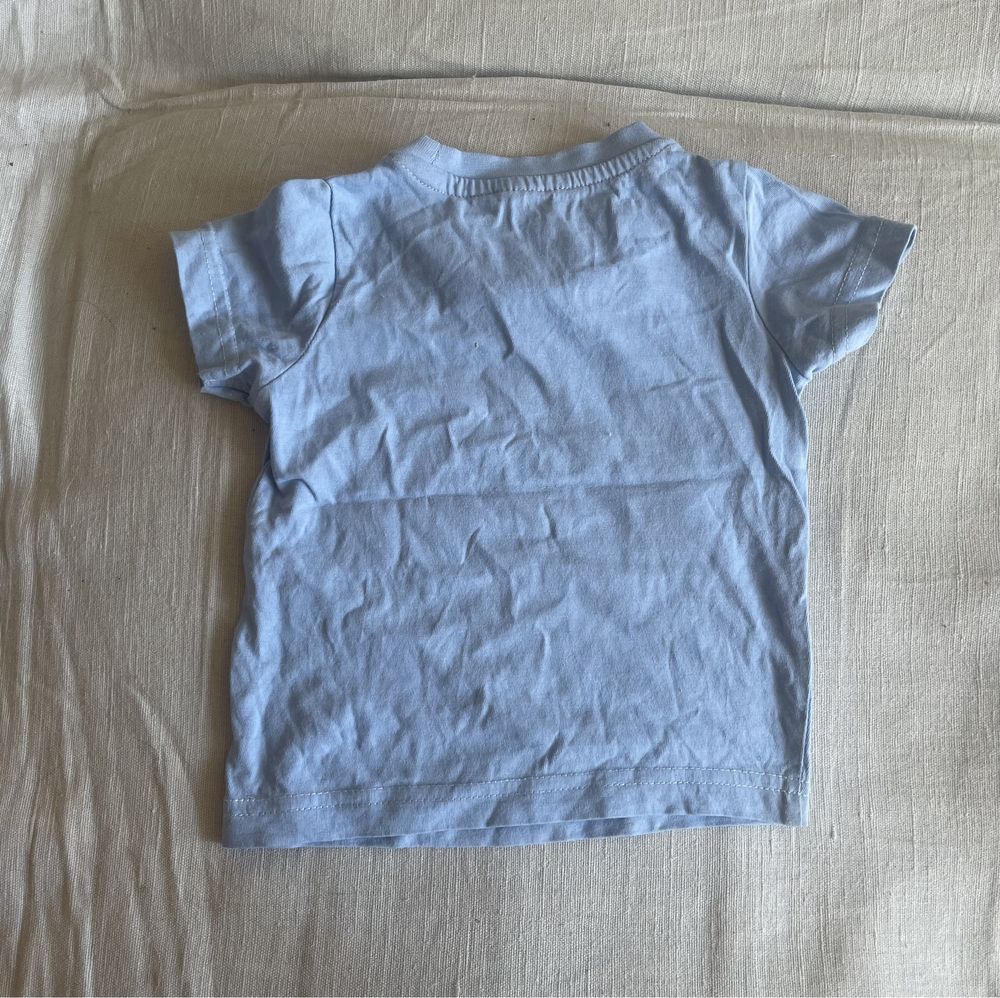 T-shirt koszulka 80 chłopięca niemowlęca Dad niebieska
