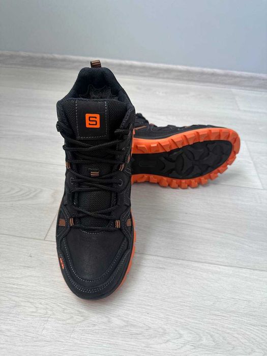 Мужские зимние ботинки Чоловічі черевики из натуральной кожи SALOMON