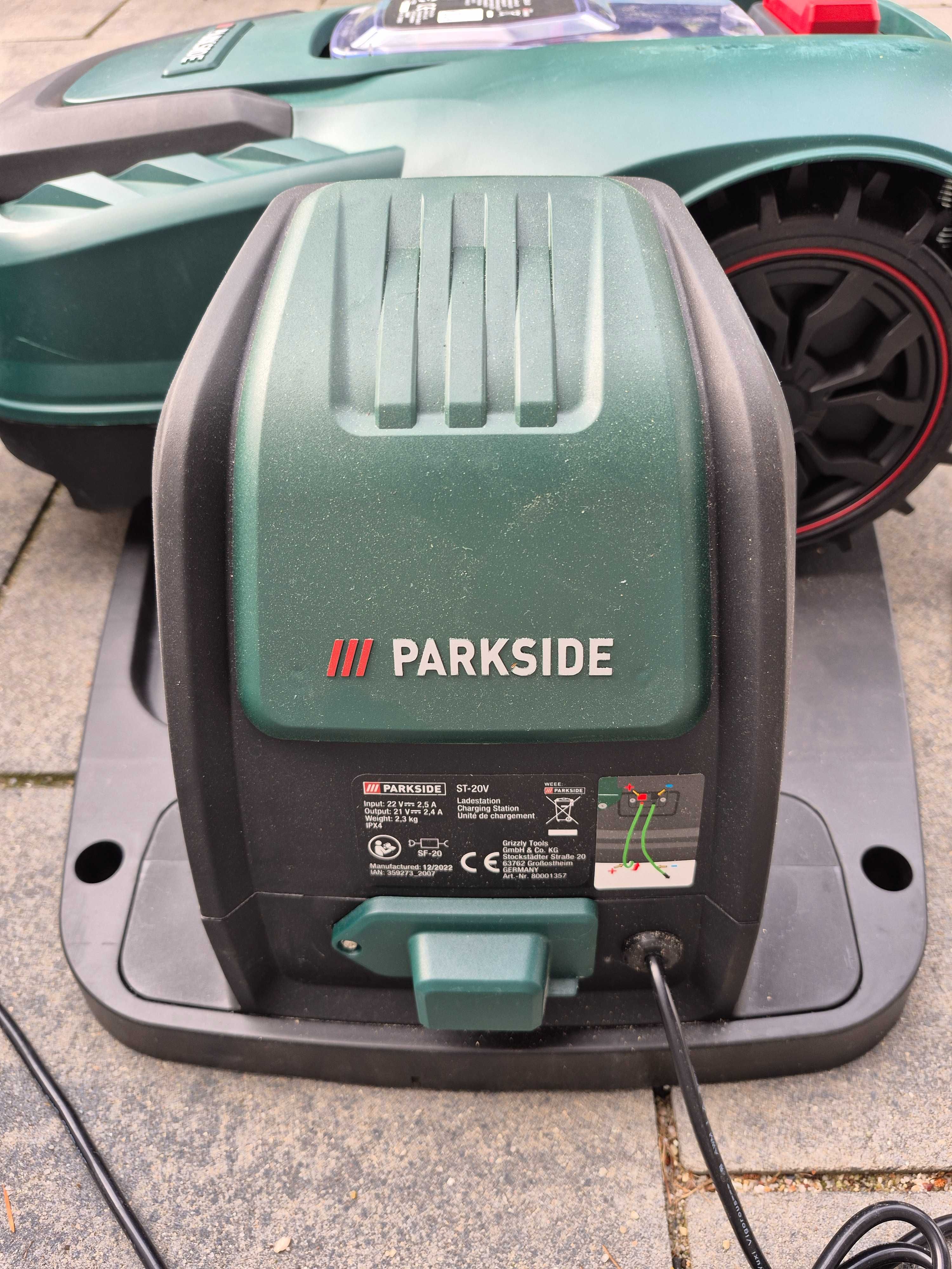 Nowy robot koszący Parkside PMRA 20-Li A1 | faktura | czujnik deszczu