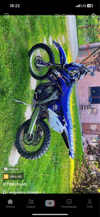 Yamaha WR450F stan ideał, zarejestrowana, oplacona,bez wad, rozrusznik