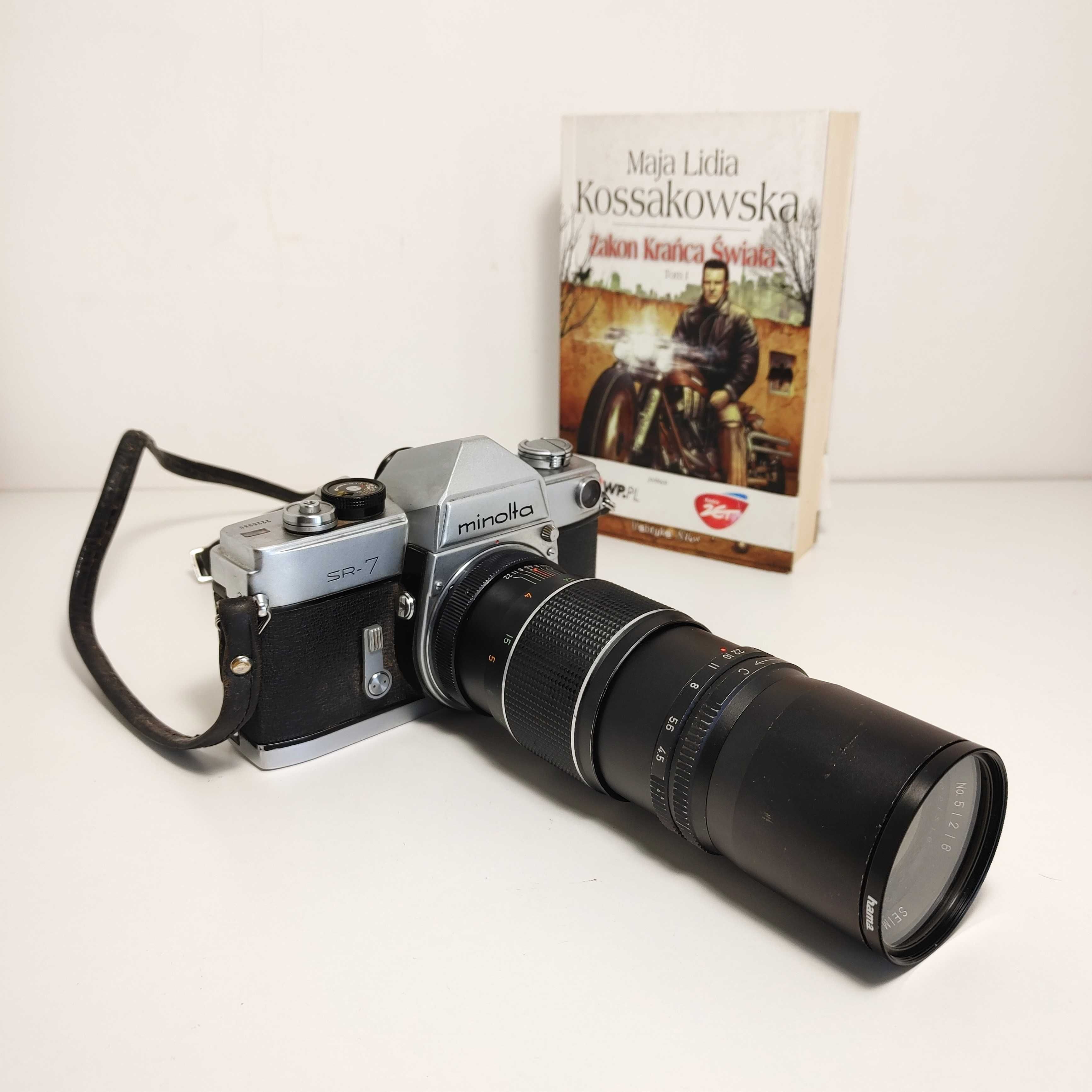 Lustrzanka Analogowa MINOLTA SR-7 z obiektywem 200mm Następca Legendy