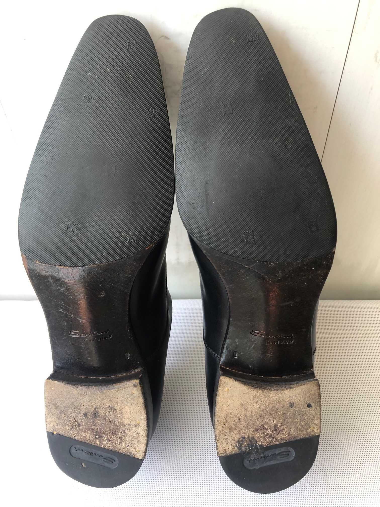 Кожаные туфли на шнурках Santoni (Италия)