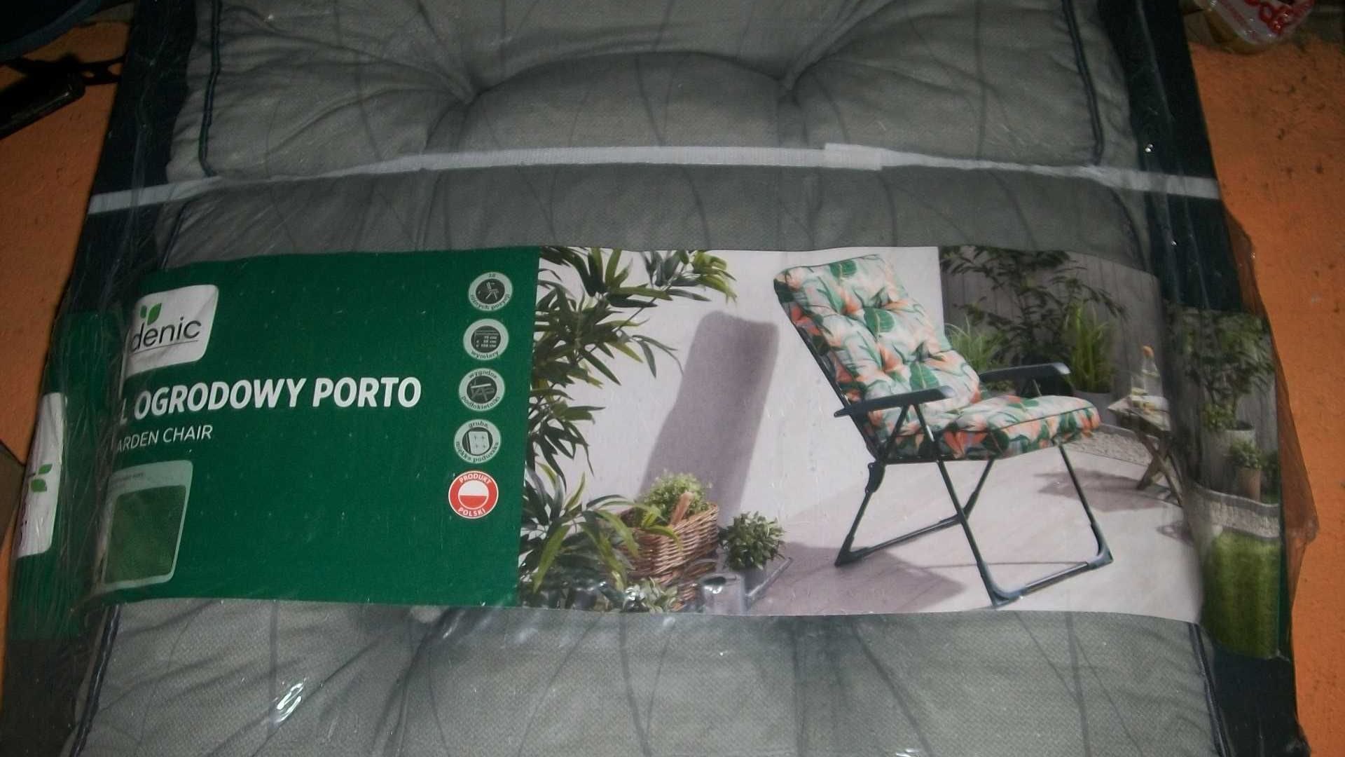 fotel ogrodowy nowy z poduszką na balkon, taras na spręzynach