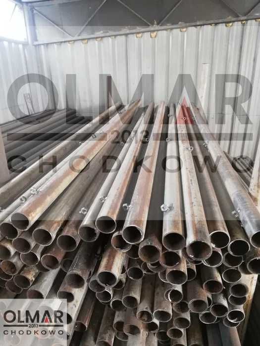 Słupki ogrodzeniowe fi 51, ścianka 2,3-2,6mm, 225cm.