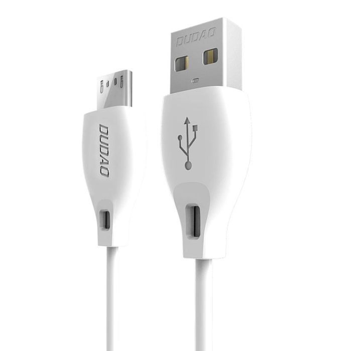 Dudao przewód kabel micro USB 2.4A 1m biały