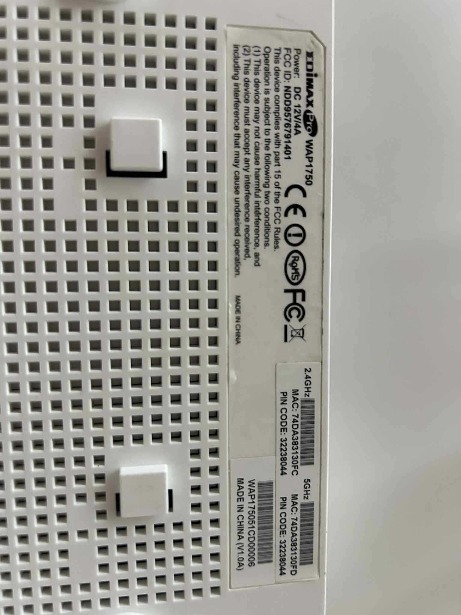 Edimax Pro WAP1750 Access Point AC1750 Dual Band 2.4/5GHz PoE