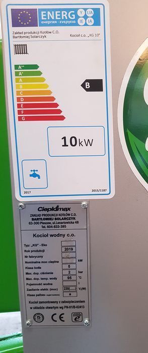 Piec V klasy 10KW z podajnikiem kocioł ekogroszek V klasa Eco-design