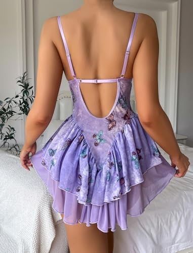 Женское нижнее белье с двухслойными оборками и бабочками, сексуальное