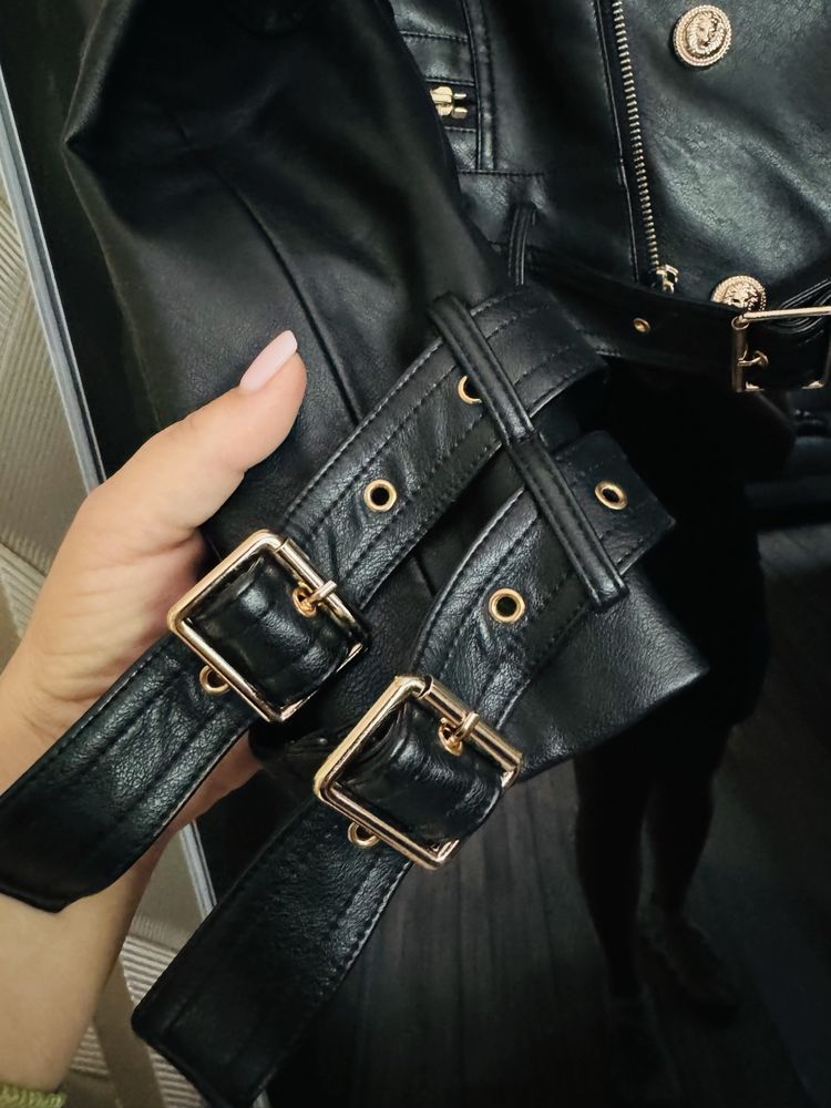 Шкіряна куртка BALMAIN