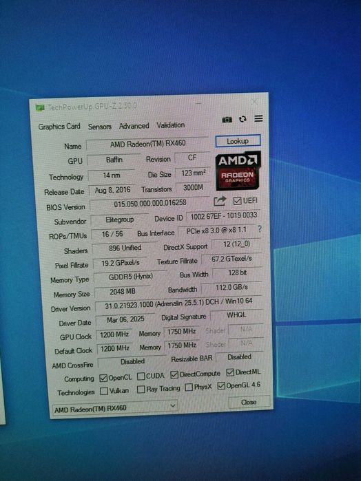 RX 460 2gb рабочая