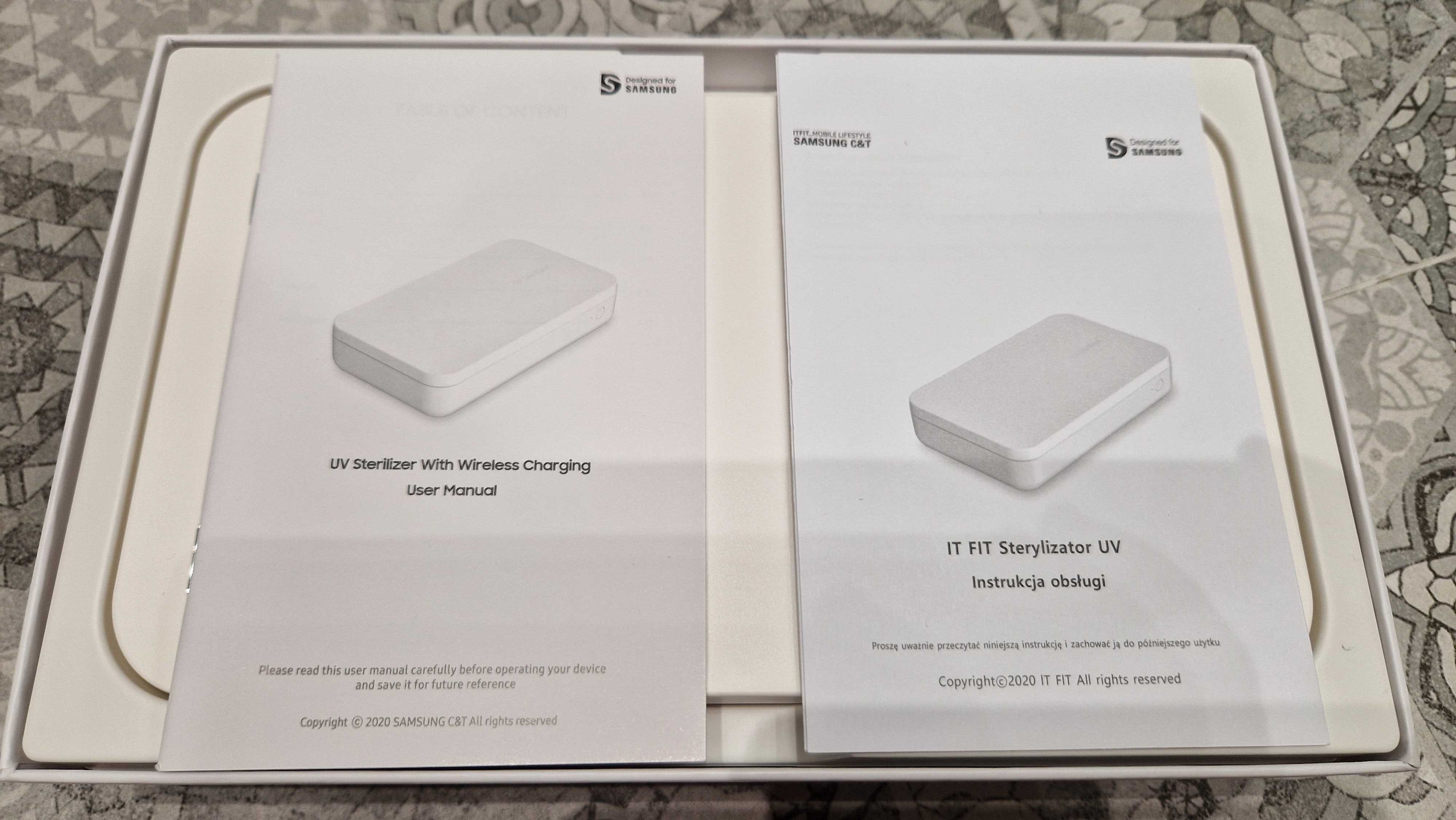IT FIT  Samsung Sterylizator UV z funkcją ładowania bezprzewodowego