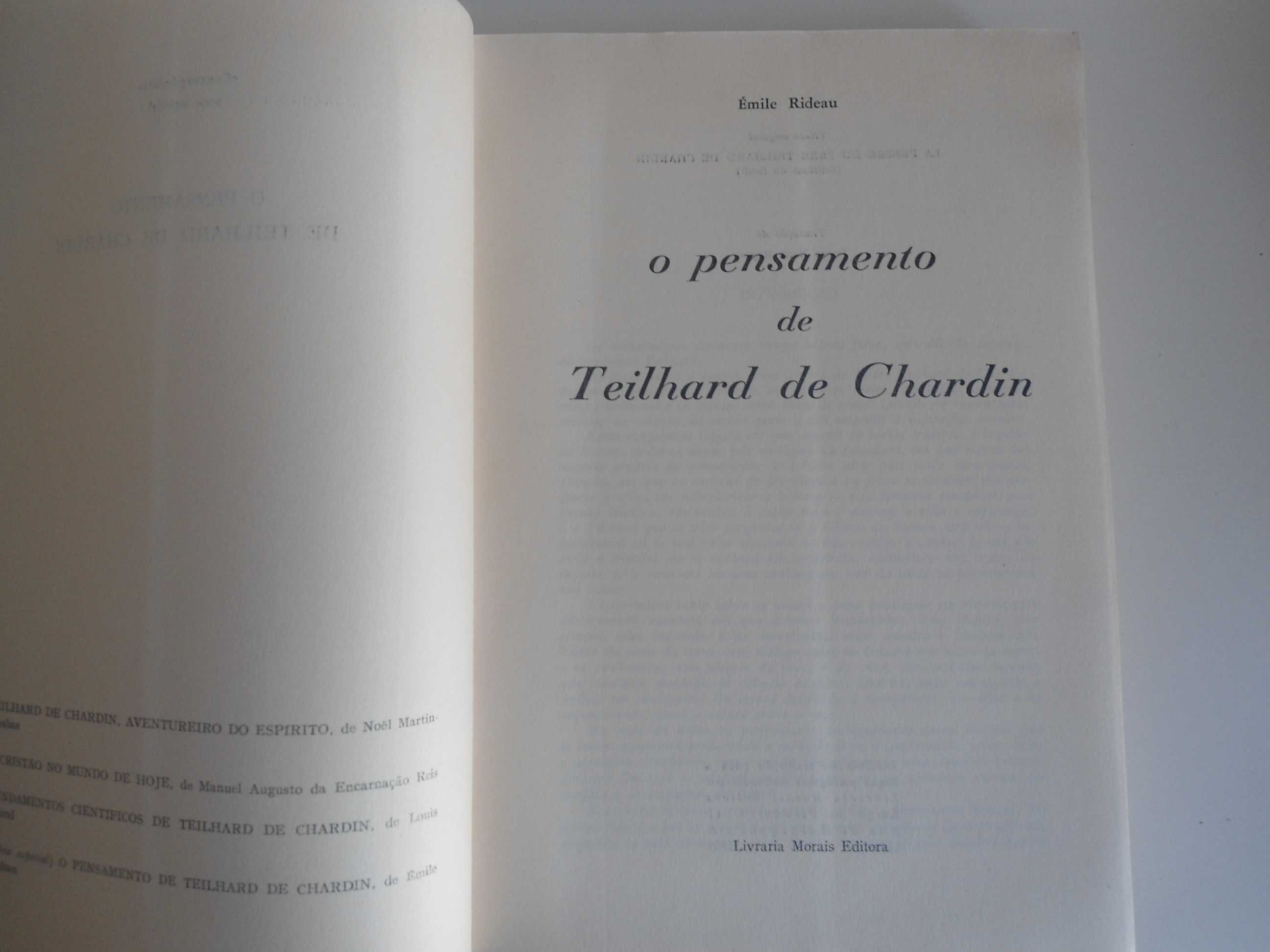 O Pensamento de Teilhard de Chardin por Émile Rideau