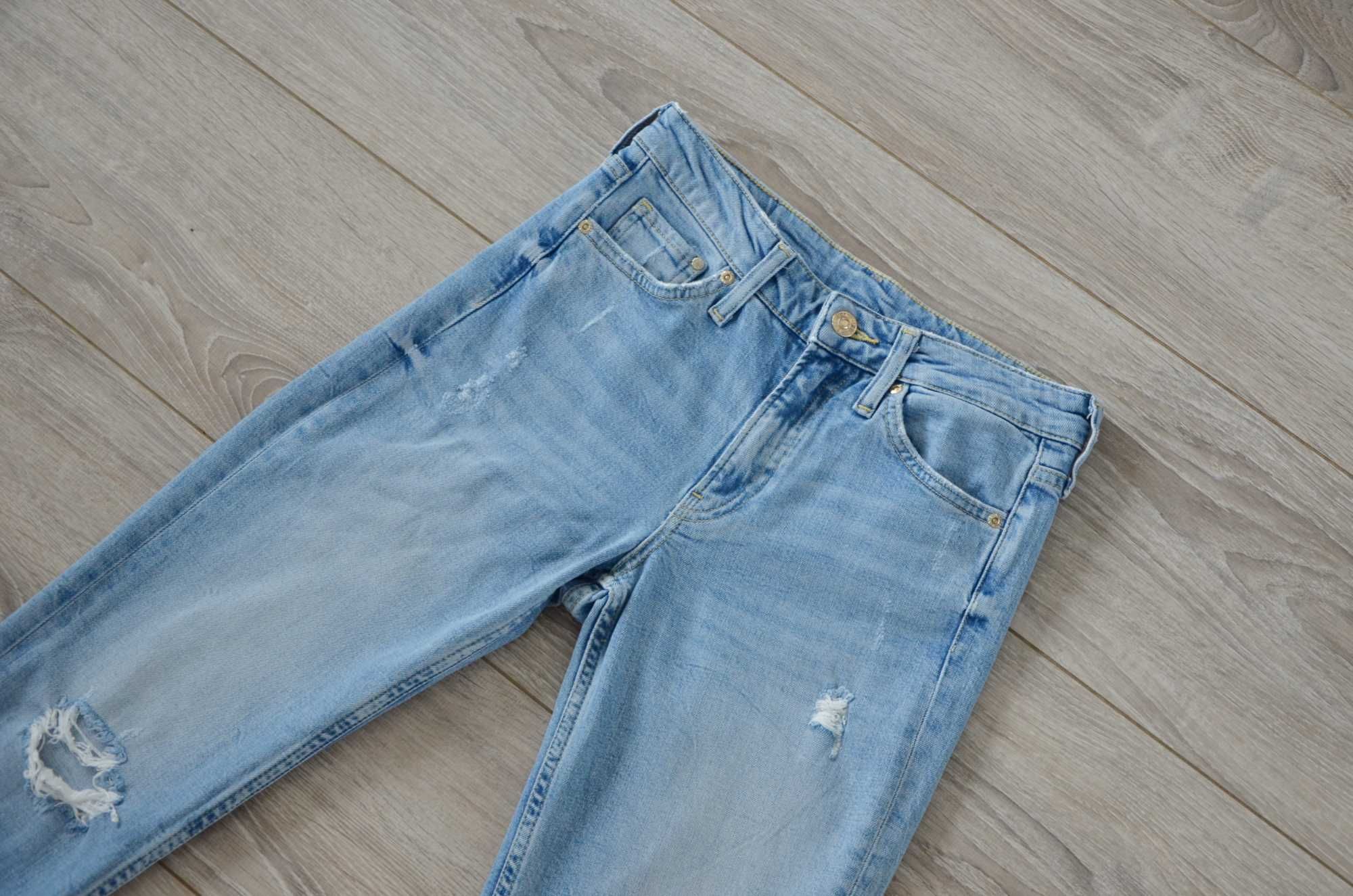H&M niebieskie jeansy boyfriend Girlfriend 34 XS