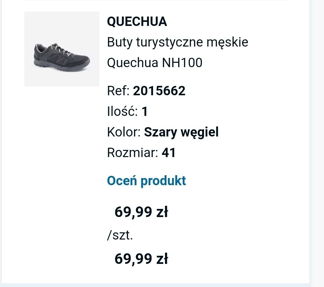 Buty turystyczne męskie Quechua 41