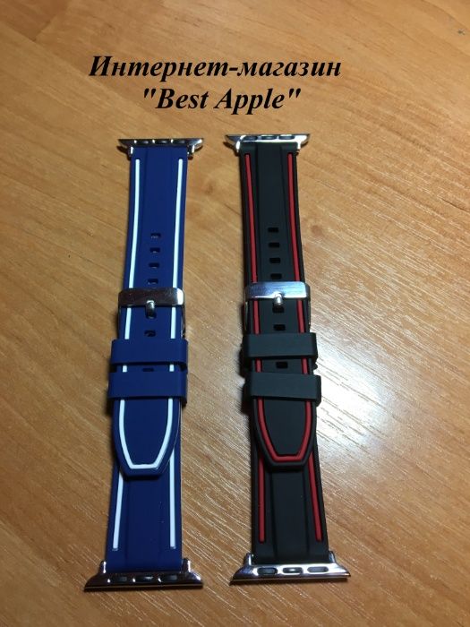 New Style Силиконовый Двух-Цветный ремешок-браслет для Apple WATCH