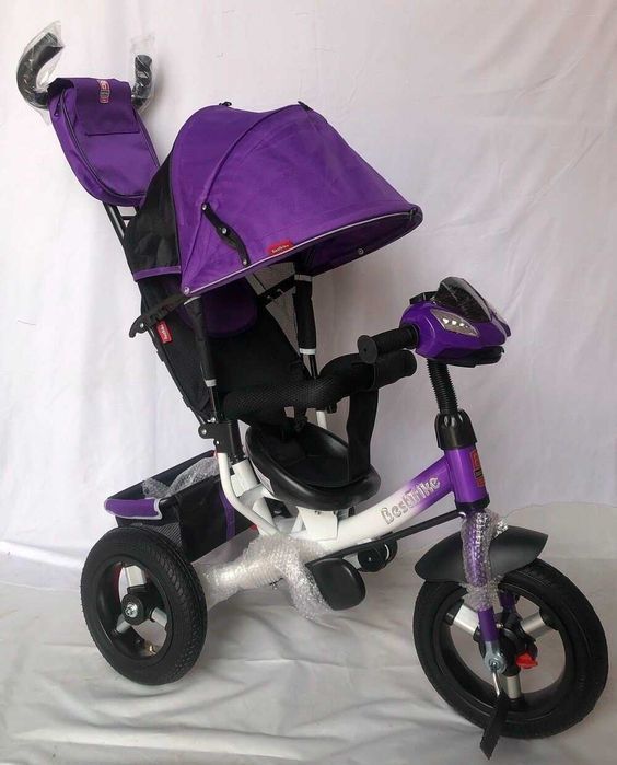 НОВИЙ трьох колісний велосипед візок 2 в 1 Best Trike надувні колеса