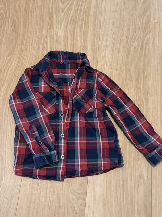 Chłopięca koszula w kratę świąteczna 116 Coccodrillo Elegant