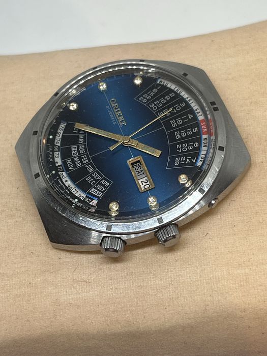 Zegarek Orient patelnia 70 lata crystal niebiski