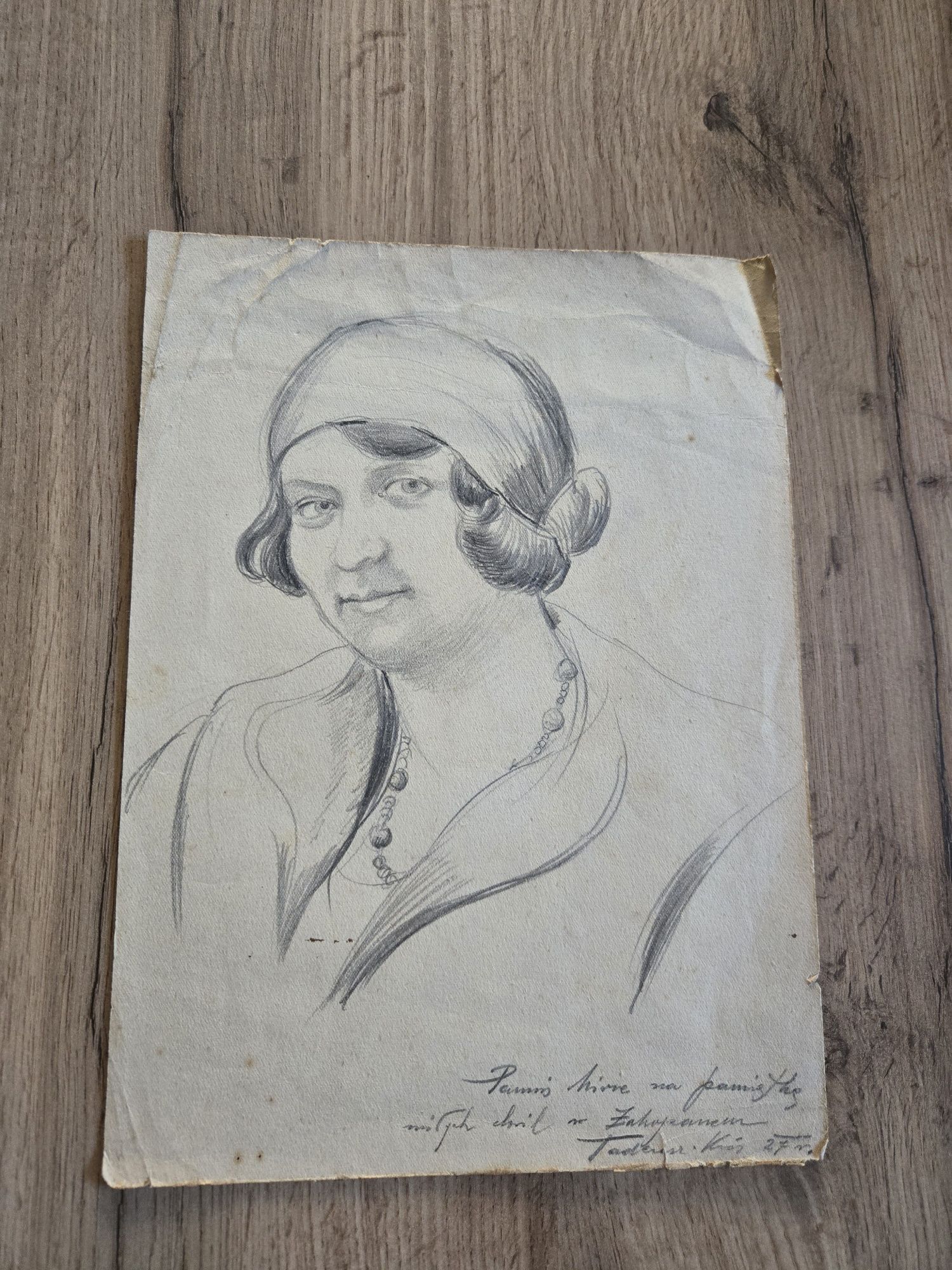 Rysunek szkic z 1927 roku