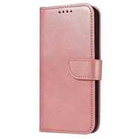 Etui Magnet Case Xiaomi Redmi Note 11 - Różowe z Klapką i Podstawką