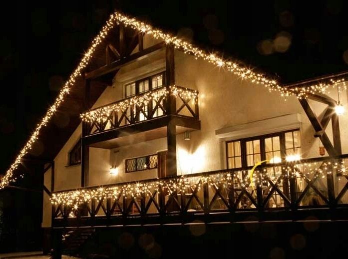 Sople Flash 200 Led Zewnętrzne Białe Zimne Choinkowe Lampki
