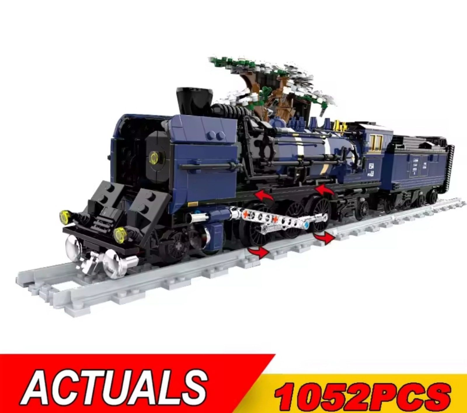 Конструктор паровоз 1в1 Lego Technic 1052 деталей Лего