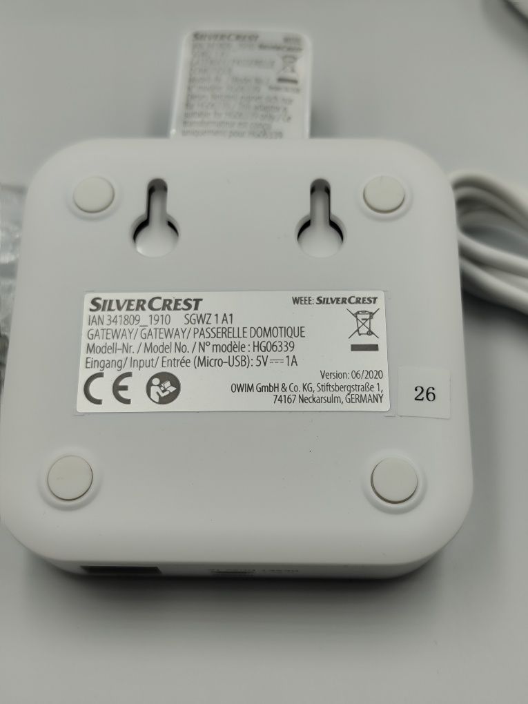 NOWA Centrala sterująca bramka sieciowa Silvercrest Zigbee 3.0 Smart