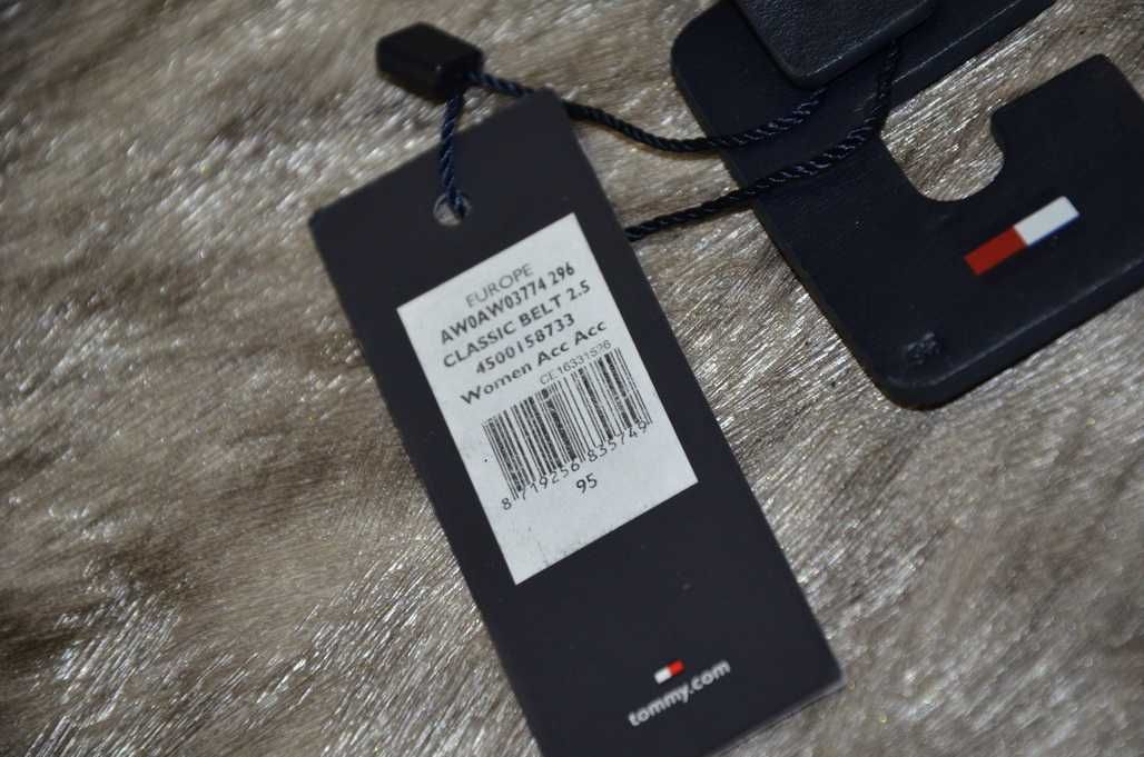Ремень женский кожаный Tommy Hilfiger 95 Коричневый. С бирками.