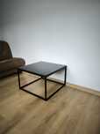 Stolik ława loft 70 x 70 czarny mat