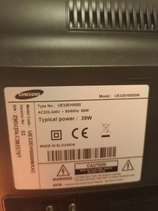 TV Samsung para peças
