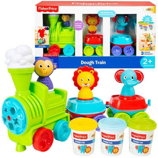 Fisher Price Pociąg masa plastyczna 3 kol.