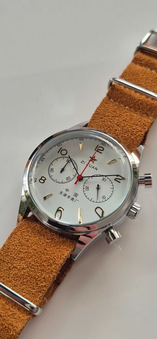 Chronograf Red Star Heritage Chronograph Pilot 1963 v1, Panda 43mm