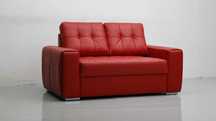 2 osobowa sofa, kanapa, SKÓRA naturalna 6038 czerwona skóra madras